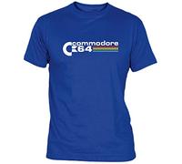 Camisetas EGB Camiseta Adulto/niño Commodore 64 ochenteras 80´s Retro (Azul, XL)