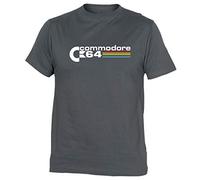 Camisetas EGB Camiseta Adulto/niño Commodore 64 ochenteras 80´s Retro (Gris, XXL)