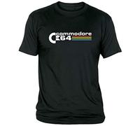 Camisetas EGB Camiseta Adulto/niño Commodore 64 ochenteras 80´s Retro (Negro, L)