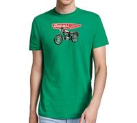 Camisetas EGB Camiseta Adulto/Niño Ducati Ochenteras 80´s Retro Comic Tallas Especiales (Verde, L)