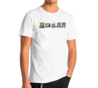 Camisetas EGB Camiseta Adulto/Niño Electrónica de los 80 Ochenteras 80´s Retro Comic Tallas Especiales (Blanco, M)