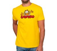 Camisetas EGB Camiseta Adulto/Niño Gato Garfield - Ochenteras 80´s Retro Comic Tallas Especiales (Amarillo, 9-11 años)