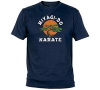 Camisetas EGB Camiseta Adulto/niño Miyagi Do Dojo Karate Kid ochenteras 80´s Retro (Marino, L)