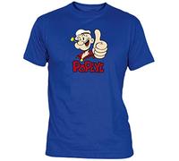 Camisetas EGB Camiseta Adulto/niño Popeye ochenteras 80´s Retro (Azul, 9-11 años)