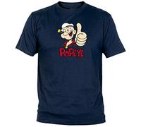 Camisetas EGB Camiseta Adulto/niño Popeye ochenteras 80´s Retro (Marino, L)