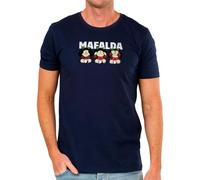 Camisetas EGB Camiseta Adulto/Niño Quino - Mafalda - Ochenteras 80´s Retro Comic Tallas Especiales (Marino, 9-11 años)