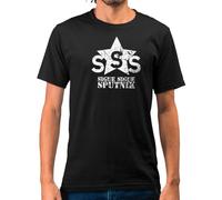 Camisetas EGB Camiseta Adulto/Niño Sigue-Sigue-Sputnik Ochenteras 80´s Retro Comic Tallas Especiales (Negro, L)