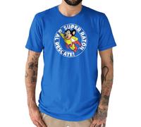 Camisetas EGB Camiseta Adulto/Niño Super Ratón en Color - Ochenteras 80´s Retro Comic Tallas Especiales (Azul, 5XL)