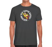 Camisetas EGB Camiseta Adulto/Niño Super Ratón en Color - Ochenteras 80´s Retro Comic Tallas Especiales (Gris, M)