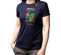 Camisetas EGB Camiseta Chica Libro De Senda Ochenteras 80´s Retro Comic Tallas Especiales (Marino, M)