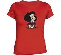 Camisetas EGB Camiseta Chica Mafalda ochenteras 80´s Retro (Rojo, XXL)