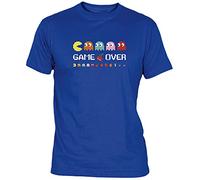 Camisetas EGB Camiseta Come Cocos Pacman ochenteras 80´s Retro (Azul, M)