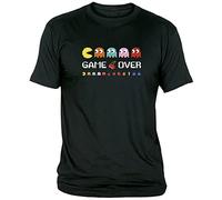 Camisetas EGB Camiseta Come Cocos Pacman ochenteras 80´s Retro (Negro, XL)