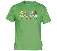 Camisetas EGB Camiseta Come Cocos Pacman ochenteras 80´s Retro (Verde, L)