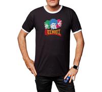 Camisetas EGB Camiseta Cuello Blanco Cine Quinqui - Ochenteras 80´s Retro Comic Tallas Especiales (Negro, XXL)