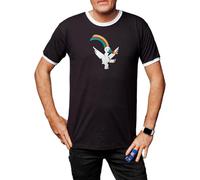 Camisetas EGB Camiseta Cuello Blanco Curro - Expo 92 - Ochenteras 80´s Retro Comic Tallas Especiales (Negro, L)
