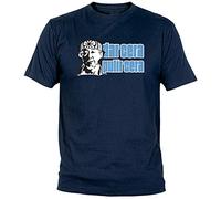 Camisetas EGB Camiseta Dar Cera Pulir Cera Karate Kid Sr Miyagi Adulto/niño ochenteras 80´s Retro (XL, Marino)