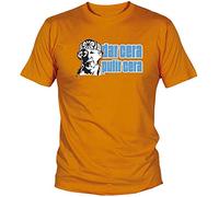 Camisetas EGB Camiseta Dar Cera Pulir Cera Karate Kid Sr Miyagi Adulto/niño ochenteras 80´s Retro (XL, Naranja)