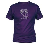 Camisetas EGB Camiseta Et el Extraterrestre Adulto/niño ochenteras 80´s Retro (Morado, M)
