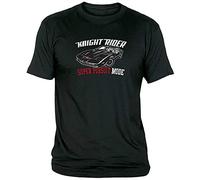 Camisetas EGB Camiseta Kitt Coche Fantástico Adulto/niño ochenteras 80´s Retro (XL, Negro)