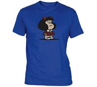 Camisetas EGB Camiseta Mafalda Adulto/niño ochenteras 80´s Retro (Azul, 9-11 años)