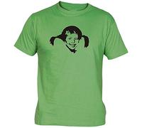 Camisetas EGB Camiseta Pippi Calzaslargas Adulto/niño ochenteras 80´s Retro (9-11 años, Verde)