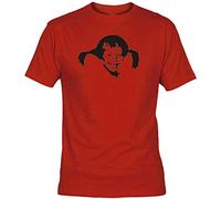 Camisetas EGB Camiseta Pippi Calzaslargas Adulto/niño ochenteras 80´s Retro (XL, Rojo)