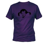 Camisetas EGB Camiseta Pippi Calzaslargas Adulto/niño ochenteras 80´s Retro (XXL, Morado)