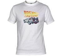 Camisetas EGB Camiseta Regreso Al Futuro Delorean ochenteras 80´s Retro (Blanco, L)