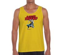 Camisetas EGB Camiseta Tirantes Chico Capitán Trueno - Ochenteras 80´s Retro Comic (Amarillo, L)