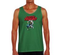 Camisetas EGB Camiseta Tirantes Chico Capitán Trueno - Ochenteras 80´s Retro Comic (Verde, L)