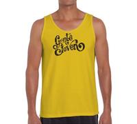 Camisetas EGB Camiseta Tirantes Chico Gente Jóven - TVE - Ochenteras 80´s Retro Comic (Amarillo, L)