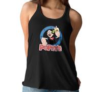 Camisetas EGB Camiseta Tirantes Nadadora Popeye-2 Ochenteras 80´s Retro Comic (Negro, M)