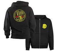 Camisetas EGB Sudadera Adulto/Niño Cremallera Cobra Kai Karate Kid ochenteras 80´s Retro Comic (Negro, XL)