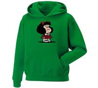 Camisetas EGB Sudadera Adulto/Niño Mafalda ochenteras 80´s Retro (Verde, XXL)