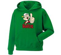 Camisetas EGB Sudadera Adulto/Niño Popeye ochenteras 80´s Retro (Verde, L)