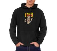 Camisetas EGB Sudadera Capucha Adulto/Niño 13 Rue del Percebe Ochenteras 80´s Retro Comic Tallas Especiales (Negro, XXL)
