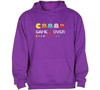 Camisetas EGB Sudadera Come Cocos Pacman ochenteras 80´s Retro (Morado, XL)