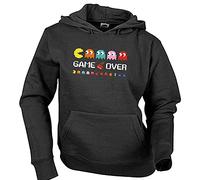 Camisetas EGB Sudadera Come Cocos Pacman ochenteras 80´s Retro (Negro, XXL)