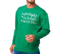 Camisetas EGB Sudadera Sencilla Adulto/Niño Escuela Pública De Tod@s para Tod@s Ochenteras 80´s Retro Comic Tallas Especiales (Verde, XL)