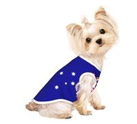 Camisetas elásticas para perros pequeños con estampado de bandera australiana, camiseta sin mangas, chaleco a rayas