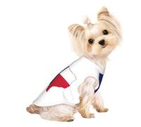 Camisetas elásticas para perros pequeños con estampado de mapa de la bandera del estado de Texas, camiseta ligera sin mangas, chaleco a rayas