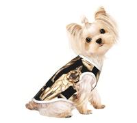 Camisetas elásticas para perros pequeños con estampado de pastor alemán, camiseta ligera sin mangas, chaleco a rayas