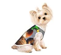 Camisetas elásticas para perros pequeños con estampado de pato mallard, camiseta ligera sin mangas, chaleco a rayas