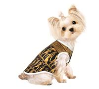 Camisetas elásticas para perros pequeños con estampado jeroglífico de Egipto