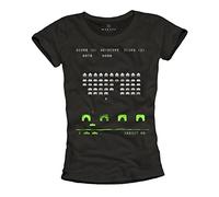 Camisetas Frikis para Mujer - Space T-Shirt para Chica Gaming - Negras L