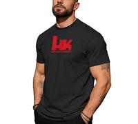 Camisetas Futbol He-ckler and K.Och, Camisa Po.lo de Manga Corta, Ropa de Camping Hombre Transpirable Verano(Black,S)