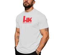 Camisetas Futbol He-ckler and K.Och, Camisa Po.lo de Manga Corta, Ropa de Camping Hombre Transpirable Verano(White,M)