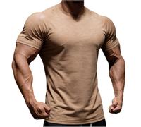 Camisetas Gimnasio Hombre, Deportivo Personalizada Fashion Tecnica Cuello Redondo Elegante Manga Corta Slim Fit Trekking Deportivas Talla Grande Antisudor Transpirables T-Shirt Homem,XL