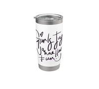 Camisetas gráficas con diseños geniales y frases de «Just Wanna Have Fun» para niñas Vaso térmico de acero inoxidable de doble pared